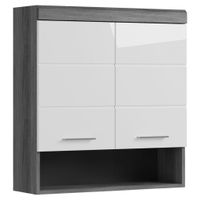 MID.YOU ZÁVESNÁ SKRINKA, biela s vysokým leskom, antracitová, sivá, 74/79/24 cm