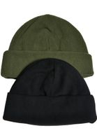 Fleece beanie 2-pack tiniolive/black