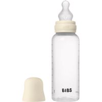 BIBS Anti-Colic Baby Bottle Silicone antikolična steklenička Ivory 270 ml