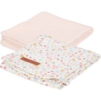 Little Dutch Swaddler Pure Soft Pink látkové pleny 2 ks Flowers & Butterflies 70x70 cm