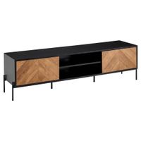 MID.YOU NÍZKA KOMODA, čierna, 163/45/40 cm