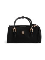 TOMMY HILFIGER Ručna torbica 'TH Monogram Plaque'  crna