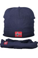 Czapka granatowa z norweską flagą