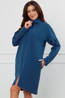 Dámský župan na zip Italian Fashion Grafi - bavlněný propínací Tmavě modrá M