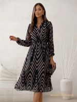Resti Sukienka damska Midi z printem Eleganza Stripes