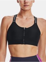 Černá dámská sportovní podrsenka Under Armour Infinity High Bra Zip