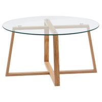 MID.YOU KONFERENČNÝ STOLÍK, hnedá, sklo, 78/78/41 cm