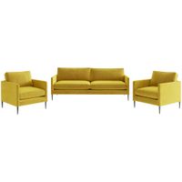 Livetastic SEDACIA ZOSTAVA, textil, kari žltá