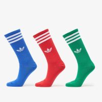 Κάλτσες adidas 3-Stripes High Crew Socks 3 Pairs Blue/ Better Scarlet/ Green XL