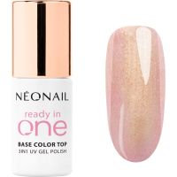 NEONAIL Ready In One 3in1 UV Gel Polish gel lak za nohte z diamantnim prahom odtenek 01 One Rose Glow 7.2 ml