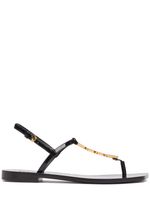 10mm V Chain Leather Thong Sandals