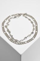 Layered necklace - silver colors