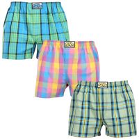 3PACK pánské trenky Styx klasická guma vícebarevné (3A110103) L