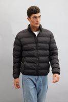 DEFACTO Stand Collar Puffer Jacket Zippered Double Pocket Seasonal Lightweight