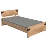 MID.YOU POSTEĽ, 120/200 cm grafitová, farba duba