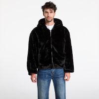 Bluza Urban Classics Full Zip Faux Fur Hoodie Black L