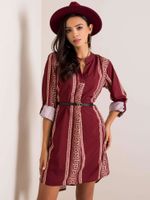 Dress-DHJ-SK-5766D.13-burgundy