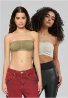 Women's bra Bandeau 2-Pack beige/khaki