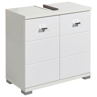 Livetastic SKRINKA POD UMÝVADLO, biela s vysokým leskom, biela, 60/57/31 cm