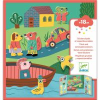 DJECO Thick Removable Stickers Animals αυτοκόλλητα 12m+ 1 τμχ