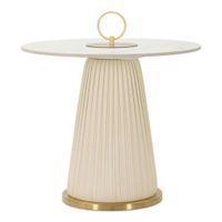 KONFERENČNÝ STOLÍK, krémová, biela, zlatá, kov, plast, keramika, 50/60 cm