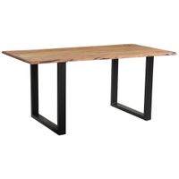 Linea Natura JEDÁLENSKÝ STÔL, akácia, čierna, farba akácie, 160/85/76 cm