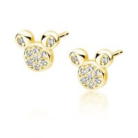 Olivie Strieborné náušnice GOLD MOUSE 4496