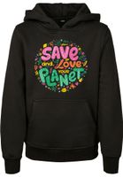 Kids Save And Love Hoody Black