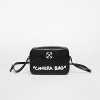 Τσάντα Off-White Jitney Camera Bag Quote M Black/ White Universal