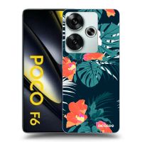 Silikónový čierny obal pre Xiaomi Poco F6 - Monstera Color