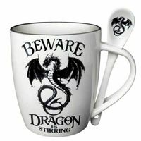 Kubek z łyżeczką ALCHEMY GOTHIC - Dragon is Stirring
