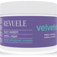 Revuele Velvetish Silky Amber Body Whipped Cream hydratačný telový krém Vanilla + Argan 300 ml