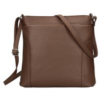 Női bőr crossbody kézitáska Italia Emma - sötétbarna