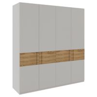 Dieter Knoll ŠATNÍ SKŘÍŇ S OTOČNÝMI DVEŘMI, dub, barvy dubu, světle šedá, 202/225/60 cm