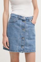 Pepe Jeans Rifľová sukňa Pepe Jeans MINI SKIRT HW GLITTER