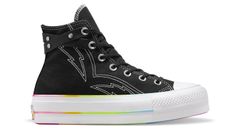 Converse Chuck Taylor All Star Lift Platform Pride - Dámske - Tenisky Converse - Čierne - A10218C - Veľkosť: 37.5