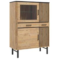 Landscape VYSOKÁ KOMODA, akácia, čierna, farba akácie, 100/140/45 cm