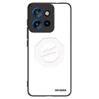 Silikónový čierny obal pre Motorola Edge 50 Neo - OKTAGON - Ghost Logo