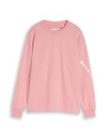 TOM TAILOR Sweater majica  roza / bijela