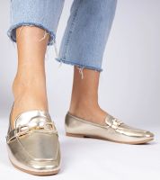 Gemre Arany elegáns mokaszinok cirkóniával Banzao