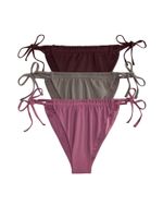 The Set Bikini donji dio  siva / prljavo roza / bordo