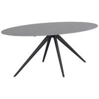 Novel JEDÁLENSKÝ STÔL, sivá, čierna, 180/89/76 cm