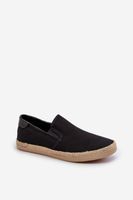 EVENTO Pánské espadrilky s pletením černé Fenen