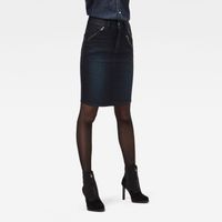 G-STAR Sukňa - Lynn Biker Slim Skirt tmavomodrá