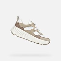 GEOX White-beige women's sneakers Diamanta - Women's