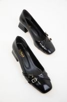 Soho Black Patent Leather Women's Classic High Heel Shoes 19997