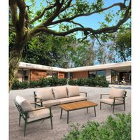Ambia Garden TERASOVÁ SEDACIA SÚPRAVA 3-dielne, drevo, kov, textil