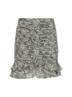 Milendi Printed Stretch Silk Mini Skirt