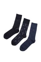 Tommy Hilfiger Socks - TH MEN MIXED STRIPES GIFTBOX 3P blue