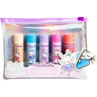 Martinelia Magic Ballet Lip Balm Set ajakfény szett tokkal gyermekeknek 5x3,6 g